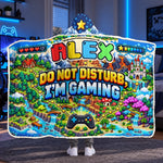 Custom Name Gaming Adventure Gifts for Kids - Personalized Wearable Blanket Hoodie