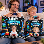 Custom Name Video Game Lover Gifts For Family, Kids - Personalized Pillow