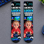 Custom Name Gaming Gifts for Kids - Personalized Middle Tube Socks