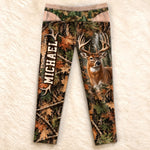 Custom Name Buck Deer Camouflage Gifts for Men - Personalized Pajamas Pants