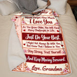 Custom Name Just Do Your Best Gifts for Daughter and Granddaughter - Personalized Blanket