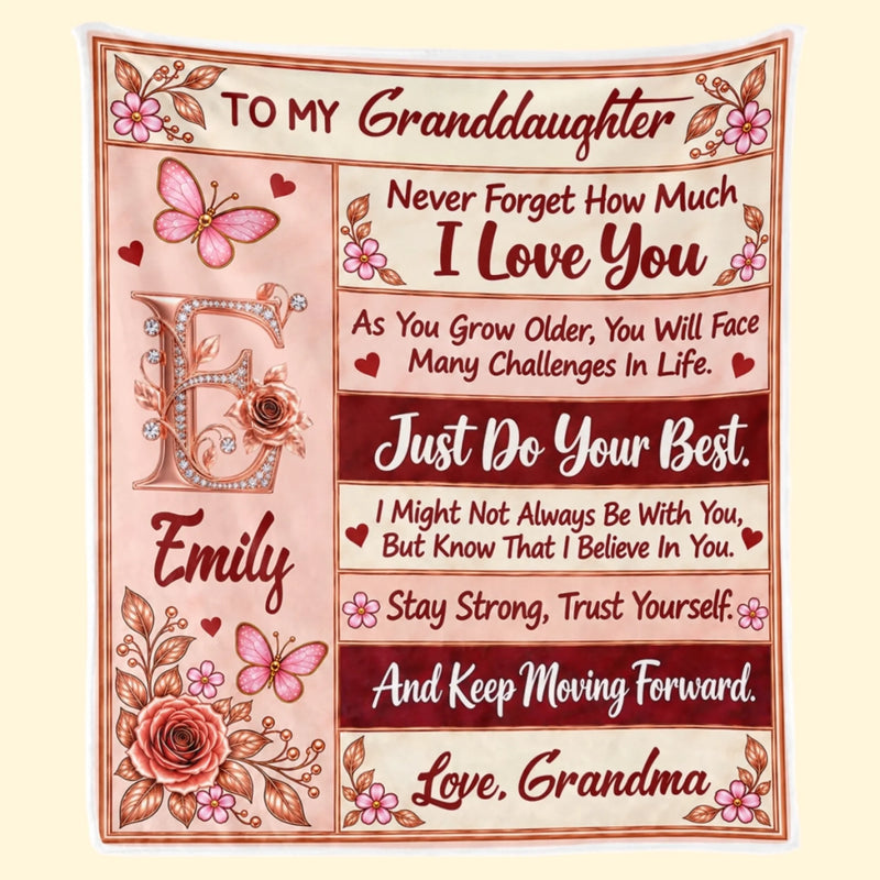 Custom Name Just Do Your Best Gifts for Daughter and Granddaughter - Personalized Blanket