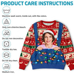 Custom Photo Christmas Gifts for Couples - Personalized Ugly Sweatshirt