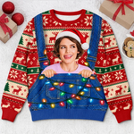 Custom Photo Christmas Gifts for Couples - Personalized Ugly Sweatshirt