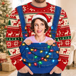 Custom Photo Christmas Gifts for Couples - Personalized Ugly Sweatshirt