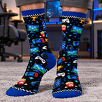 Custom Gamer Name Gifts for Kids - Personalized Crew Socks