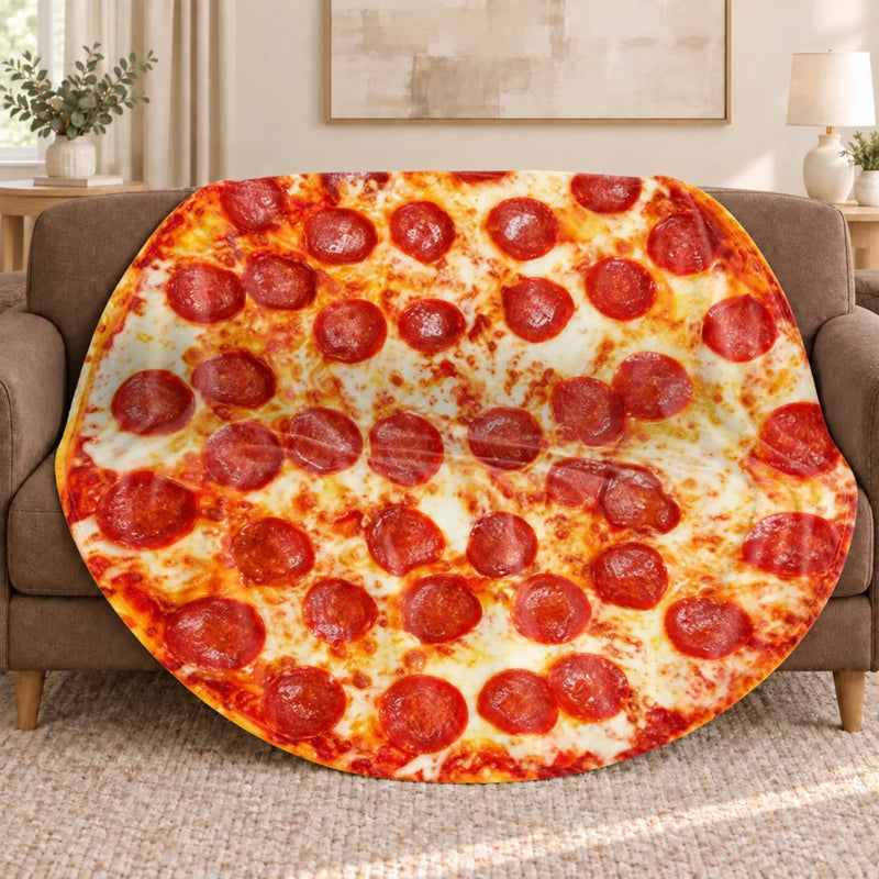 Custom Waffle Pattern Home Decor - Personalized Round Throw Blanket
