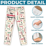 Custom Name Grandma Grandpa Christmas Gifts - Personalized Pajamas Pants