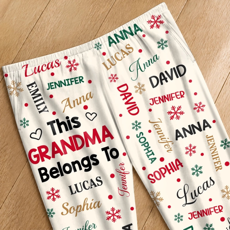 Custom Name Grandma Grandpa Christmas Gifts - Personalized Pajamas Pants