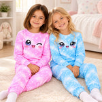 Custom Kawaii Rainbow Character Gifts for Kids - Personalized Long Sleeve Pajamas