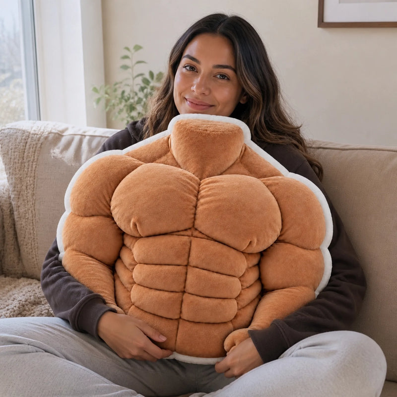 Custom Funny Muscular Body Gifts For Him - Personalized Shaped Pillow
