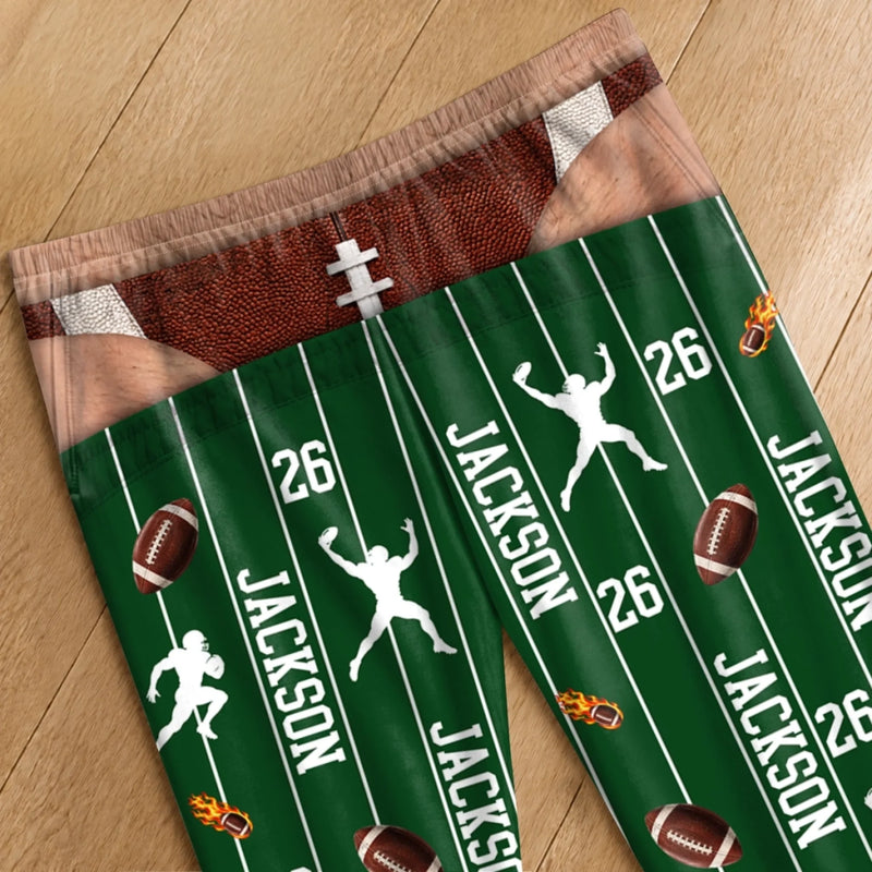 Custom Funny Name Football Gifts for Men - Personalized Pajamas