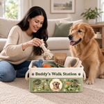 Custom Dog Breed Walk Station Gifts For Dog Lovers - Personalized Storage Basket
