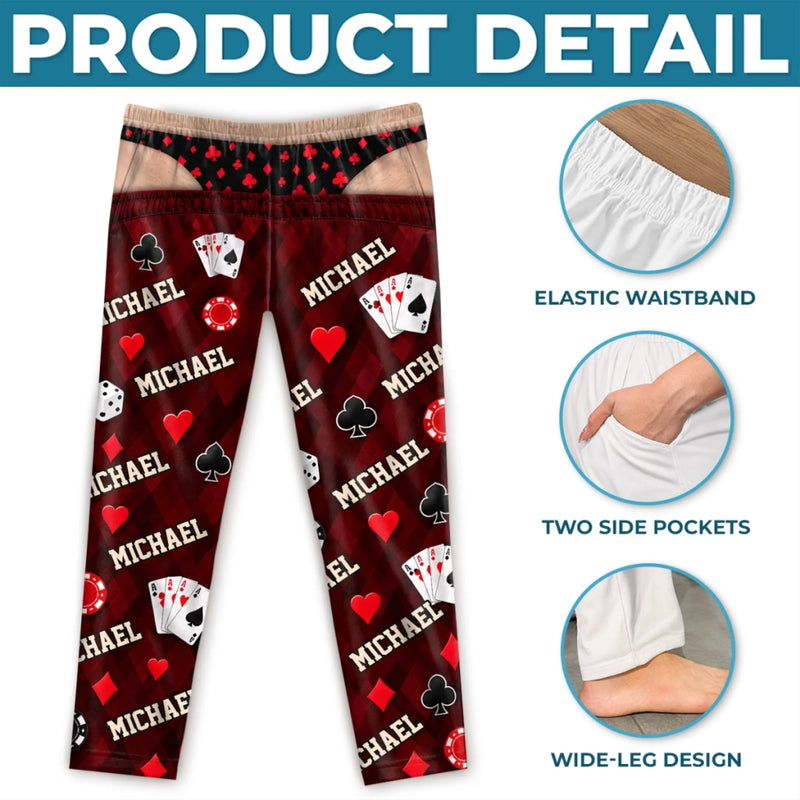Custom Name Game Night Gifts for Men - Personalized Pajamas