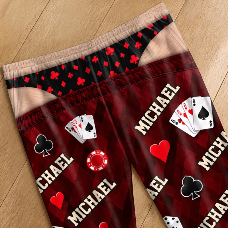 Custom Name Game Night Gifts for Men - Personalized Pajamas