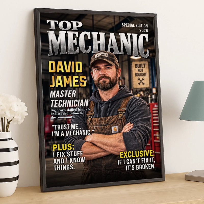 Custom Photo Top Mechanic Gifts - Personalized Poster
