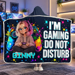 Custom Photo Do Not Disturb Gaming Gifts For Kids And Gamers - Personalized Wearable Blanket Hoodie