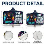 Custom Photo Do Not Disturb Gaming Gifts For Kids And Gamers - Personalized Wearable Blanket Hoodie