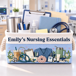 Custom Name Nursing Essentials Gifts For Nurses - Personalized Storage Basket