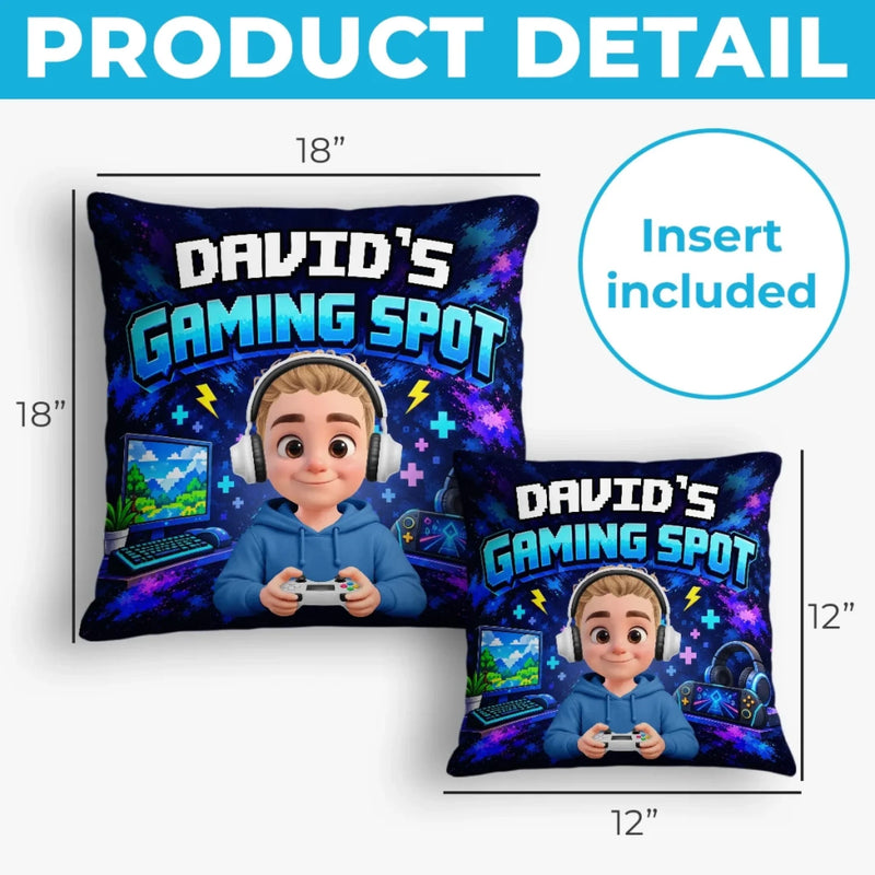Custom Name Gaming Spot Gifts For Game Lovers - Personalized Pillow