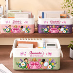 Custom Name Makeup Beauty Stash Gifts For Women - Personalized Storage Basket
