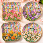 Custom Name Flower Gifts For Women - Personalized Jewelry Dish