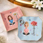 Custom Name Butterfly Girl Floral Gifts For Women - Personalized Jewelry Dish