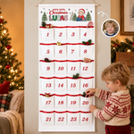 Custom Photo Name Christmas Countdown Gifts for Kids - Personalized Fabric Advent Calendar