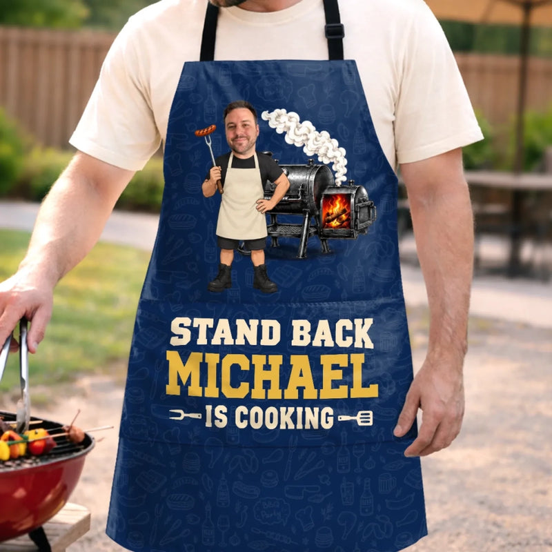 Custom Photo BBQ Gifts For Grill Masters - Personalized Apron With Pocket
