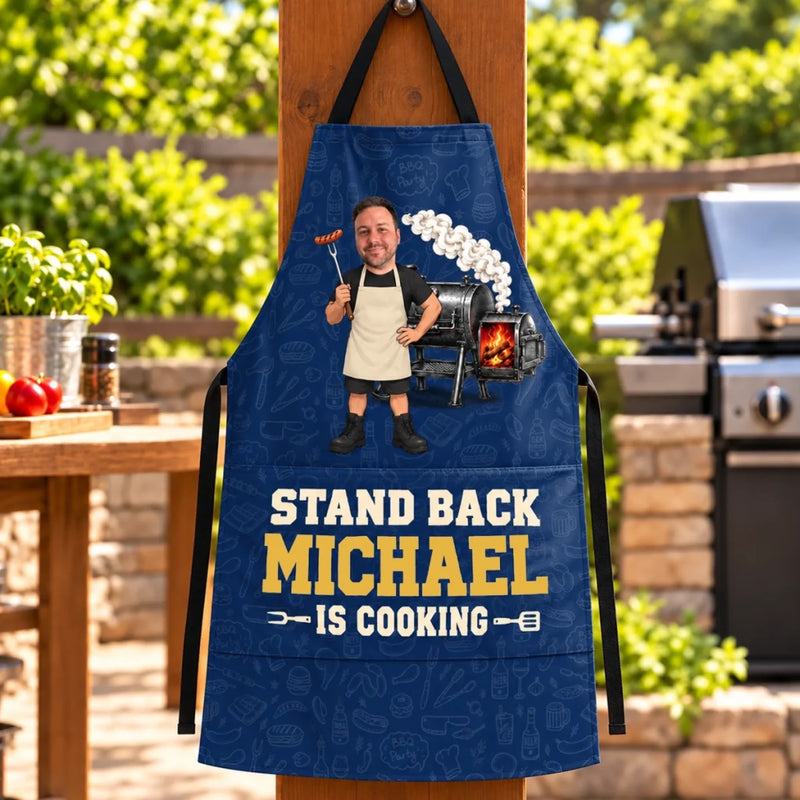 Custom Photo BBQ Gifts For Grill Masters - Personalized Apron With Pocket