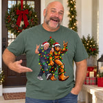 Custom Photo Funny Christmas Bigfoot Gifts for Men - Personalized Comfort T-Shirt
