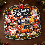 Custom Name Funny Christmas Chicken Gifts - Personalized Acrylic Ornament