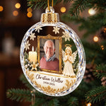 Custom Photo Memorial Christmas Decor - Personalized Acrylic Ornament