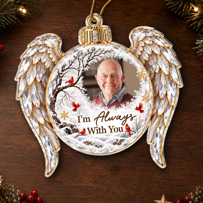 Custom Photo Memorial Angel Christmas Gifts - Personalized Acrylic Ornament