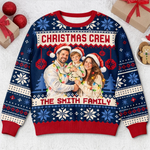 Custom Family Photo Christmas Gifts - Personalized Ugly Sweatshirt