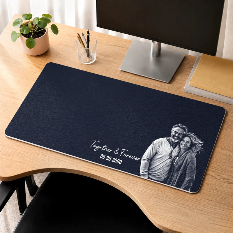 Custom Photo Couple Anniversary Gifts - Personalized Desk Mat