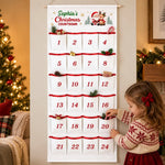 Custom Name Christmas Countdown Gifts for Kids - Personalized Fabric Advent Calendar