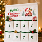 Custom Name Christmas Countdown Gifts for Kids - Personalized Fabric Advent Calendar