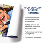 Custom Photo Funny Caricature Romantic Couple Gifts For Husband And Wife, Him And Her - Personalized Poster