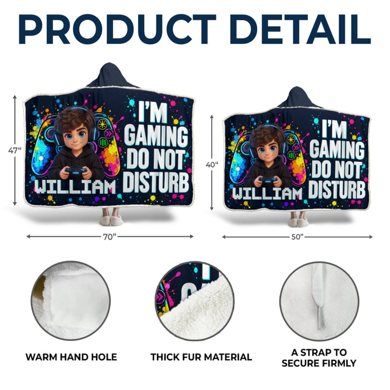 Custom Photo Gamer Gifts For Kids, Gamers - Personalized Snuggle Blanket