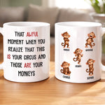 Custom Name Funny Monkeys Gifts For Coworkers And Work Besties - Personalized Mug