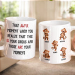 Custom Name Funny Monkeys Gifts For Coworkers And Work Besties - Personalized Mug