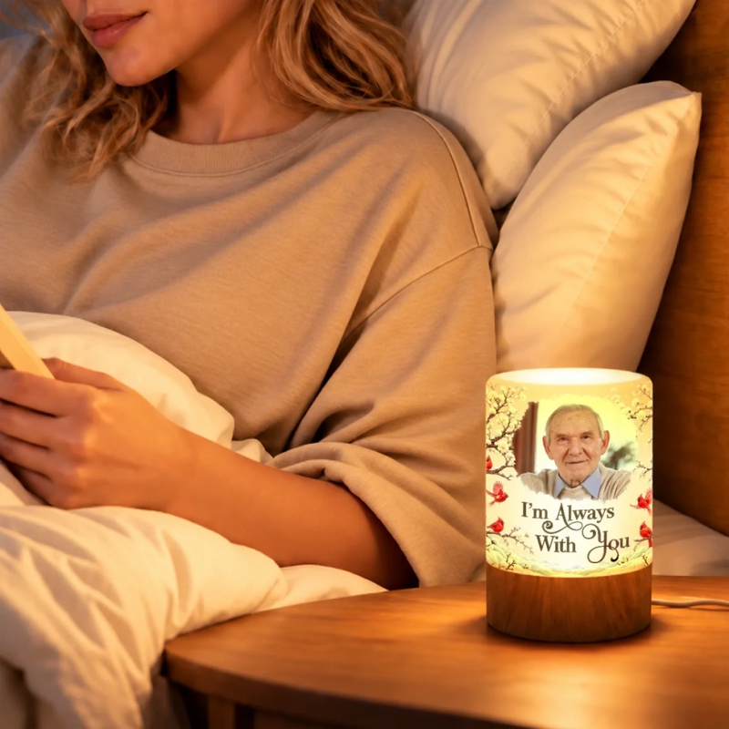 Custom Photo Memorial Keepsake Gifts - Personalized Dimmable Touch Night Light