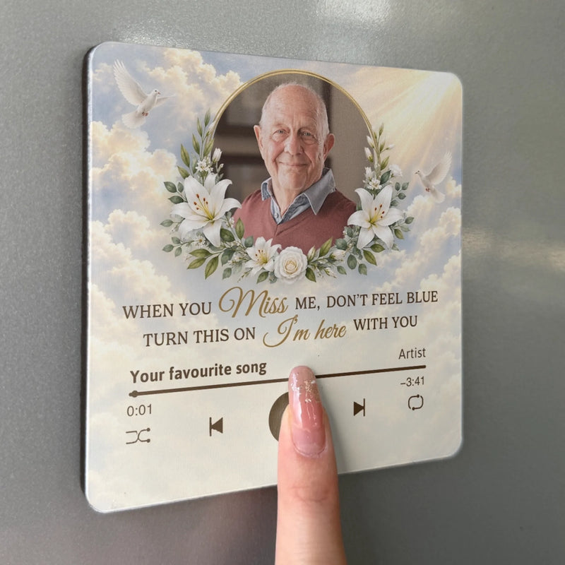 Custom Photo Memorial Music Gifts - Personalized Music Fridge Magnet