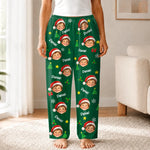 Custom Santa Hat Face And Name Family Christmas Gifts - Personalized Pajama Pants