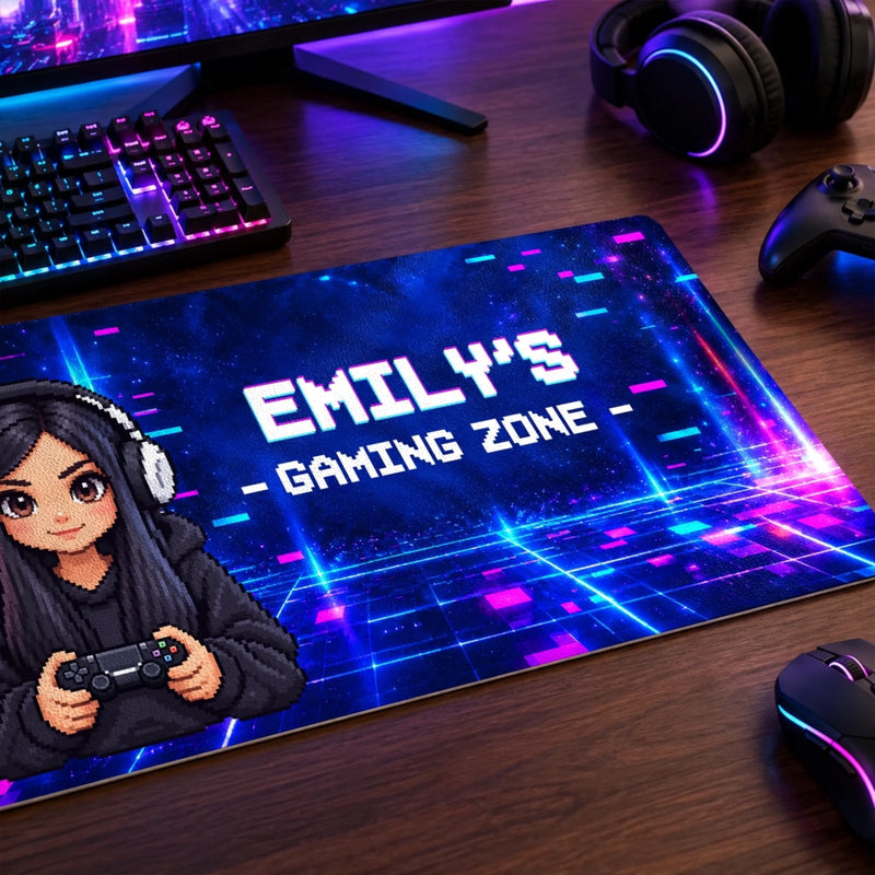 Custom Photo Gamer Setup Gifts For Gamer, Gaming Lovers, Kids - Personalized Desk Mat
