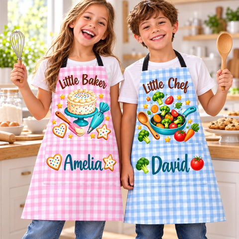 Tạp dề đôi Little Chef, Little Baker-1