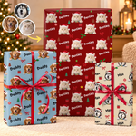 Custom Pet Photo Christmas Gifts for Pet Lovers - Personalized Wrapping Paper