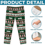 Custom Name Christmas Snowman Gifts For Families - Personalized Pajamas Pants