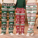 Custom Name Christmas Snowman Gifts For Families - Personalized Pajamas Pants